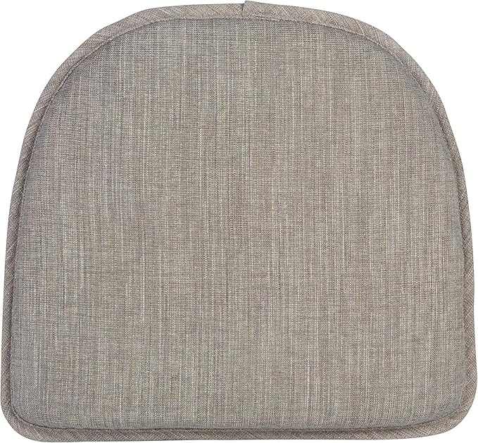 Klear Vu Raindrop The Gripper Non Slip Chair Cushions, Soft & Comfortable Seat Pad, Sitting Pillow for Kitchen, Dining or Office, 2 Count (Pack of 1), Steel Gray