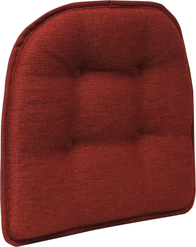 Non-Slip Chair Cushions, Assembled in USA, U-Shaped Skid-Proof Seat Pads for Dining Room, Kitchen, Office, 15"x16"