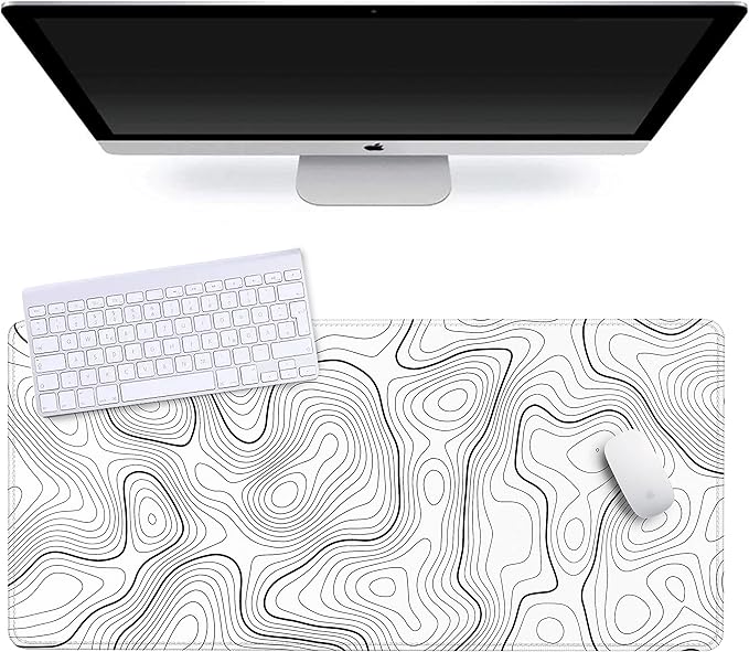 Gaming Mouse Pad Extended Large XXL Desk Pad Mat 34.65 x 15.75 Inches Keyboard Laptop Computer Mousepad with Non-Slip Base Stitched Edge for Home Office Gaming Work