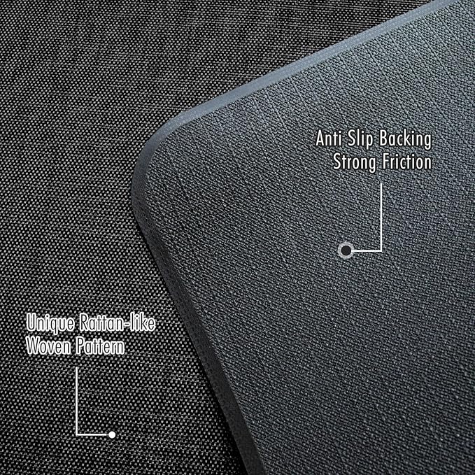 Wansimoo Office Chair Mat for Hardwood and Tile Floor, 48"x60" Floor Mat, Heavy Duty Computer Gaming Chair Mat, Anti-Slip, Non- Curve, Desk Chair Mat,Floor Protector for Home Office(Black)