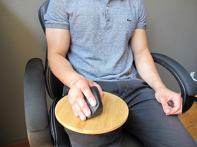 MOJO Beanbag Ergonomic Mousepad - Comfortable Mouse Pad for Sofa, Bed, Lap, Couch, and Anywhere Else (Bamboo Wood)