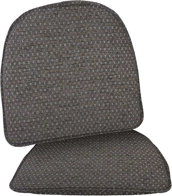 Klear Vu Raindrop The Gripper Non Slip Chair Cushions, Soft & Comfortable Seat Pad, Sitting Pillow for Kitchen, Dining or Office, 2 Count (Pack of 1), 04 Gray