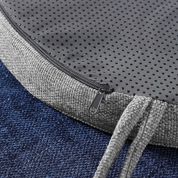 Chair Cushions: Premium High-Density Memory Foam Seat Cushion for Office, Home, & Car - Ergonomic Design for Comfortable Sitting, Relieves Pain & Tailbone Pressure with Non-Slip Bottom, 2 Pack, Gray