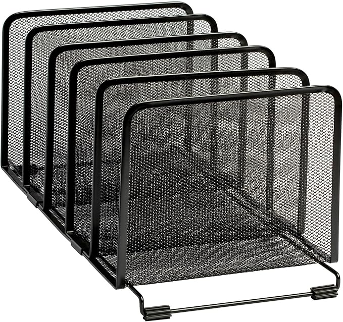 Rolodex File Sorter, Mesh, Stackable, Five Sorters, Black (8.25" x 14.375" x 7.75")