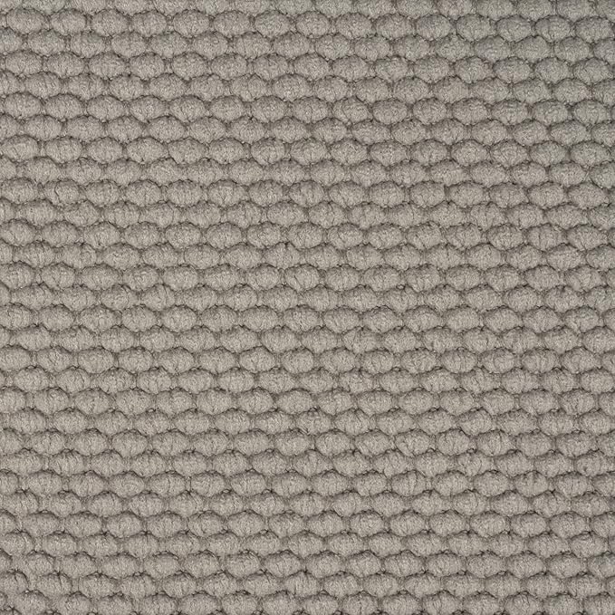 Sweet Home Collection Memory Foam Chair Cushion Honeycomb Pattern Solid Color Slip Non Skid Rubber Back Ultimate Comfort and Softness Rounded Square 16" x 16" Seat Cover, 2 Pack, Silver