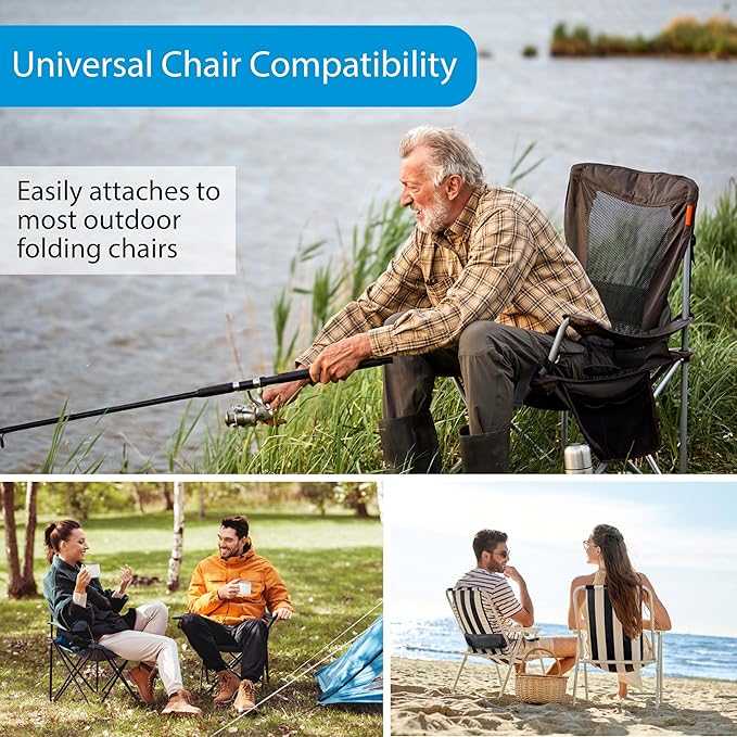 Lumbar Support Belt for Camping Chair – Adjustable Back Support Strap for Outdoor Folding Chairs – Ergonomic Lower Backrest Chair Accessory