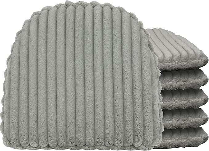 Klear Vu Raindrop The Gripper Non Slip Chair Cushions, Soft & Comfortable Seat Pad, Sitting Pillow for Kitchen, Dining or Office, 6 Count (Pack of 1), Lush Pewter