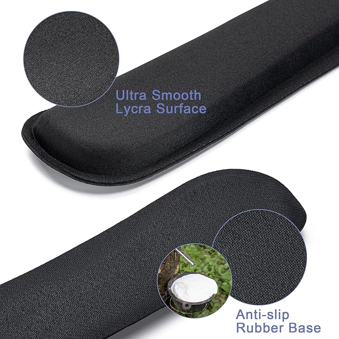 Hoewina Keyboard Wrist Rest,Ergonomic Wrist Rest,Superfine Fabric and Gel Memory Foam Wrist Pad for Computer Keyboard for Easy Typing & Pain Relief, Suitable for Office, Family, Outdoor, Gradient Blue
