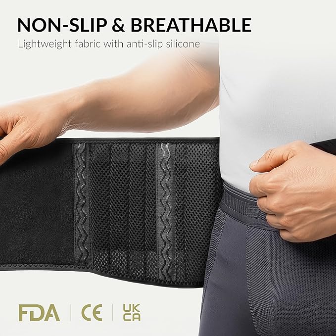 BraceUP Back Support Belt for Men and Women - Breathable Waist Lumbar Support Lower Back Brace for Sciatica, Herniated Disc, Scoliosis Lower Back Pain Relief, with Dual Adjustable Straps (XXL)