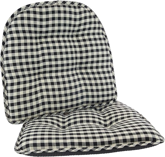 Non-Slip Chair Cushions, Assembled in USA, U-Shaped Skid-Proof Seat Pads for Dining Room, Kitchen, Office, 15"x16"