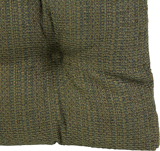 Klear Vu Gripper Overstuffed Universal Non-Slip Dining Chair Cushions for Kitchen Decor or Office Use, U-Shaped Skid-Proof Seat Pad, 15x15 Inches, 4 Count (Pack of 1), Waffle Green