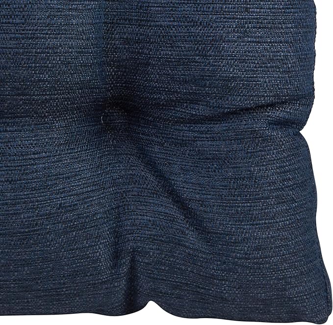 Klear Vu Gripper Overstuffed Universal Non-Slip Dining Chair Cushions for Kitchen Decor or Office Use, U-Shaped Skid-Proof Seat Pad, 15x15 Inches, 2 Count (Pack of 1), Solid Indigo Blue