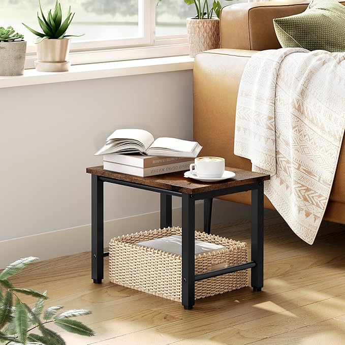 Gewudraw Printer Stand-Desktop Shelf Storage Organizer for Printers,Small End Table, Book Shelf and Wooden Desk Shelf for Home Office