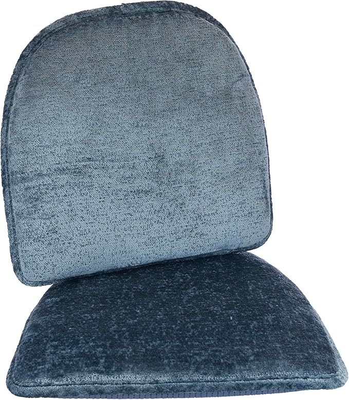 Klear Vu Raindrop The Gripper Non Slip Chair Cushions, Soft & Comfortable Seat Pad, Sitting Pillow for Kitchen, Dining or Office, 2 Count (Pack of 1), Pool Blue