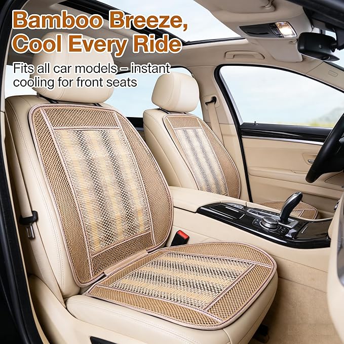 Autopeck Cooling Car Seat Covers Protector Cushion Standard Size Full Air Flow Ventilated Cover Pad Mat Breathable for Car Seat Driver Auto Chair Pads (Black/Blue)