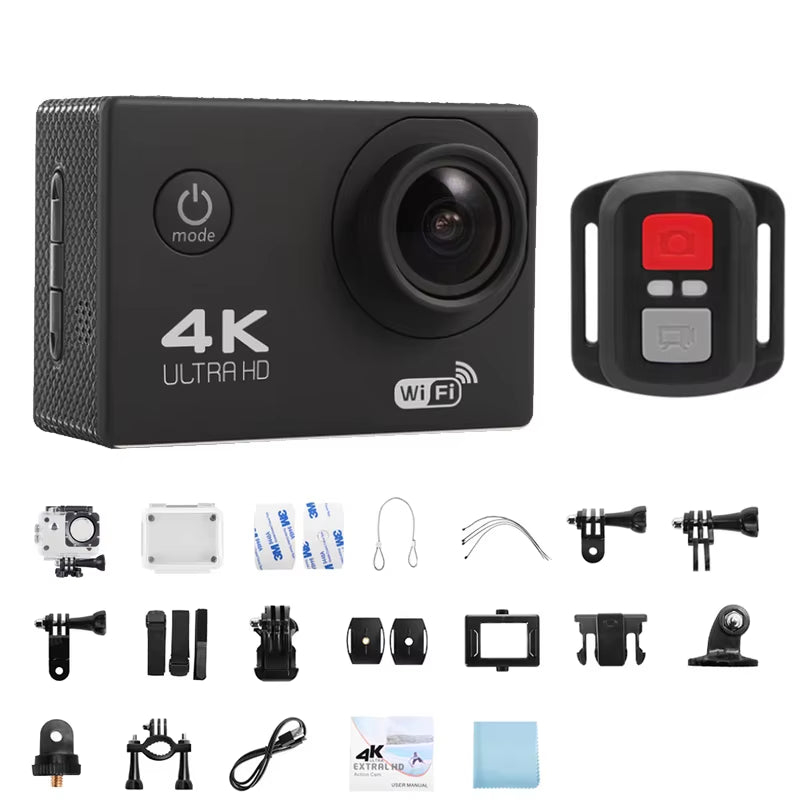 4K Action Camera 1080P/30FPS Wifi 2.0" 170D Underwater Waterproof Helmet Video Recording Camera Sports Cameras Outdoor Mini Cam