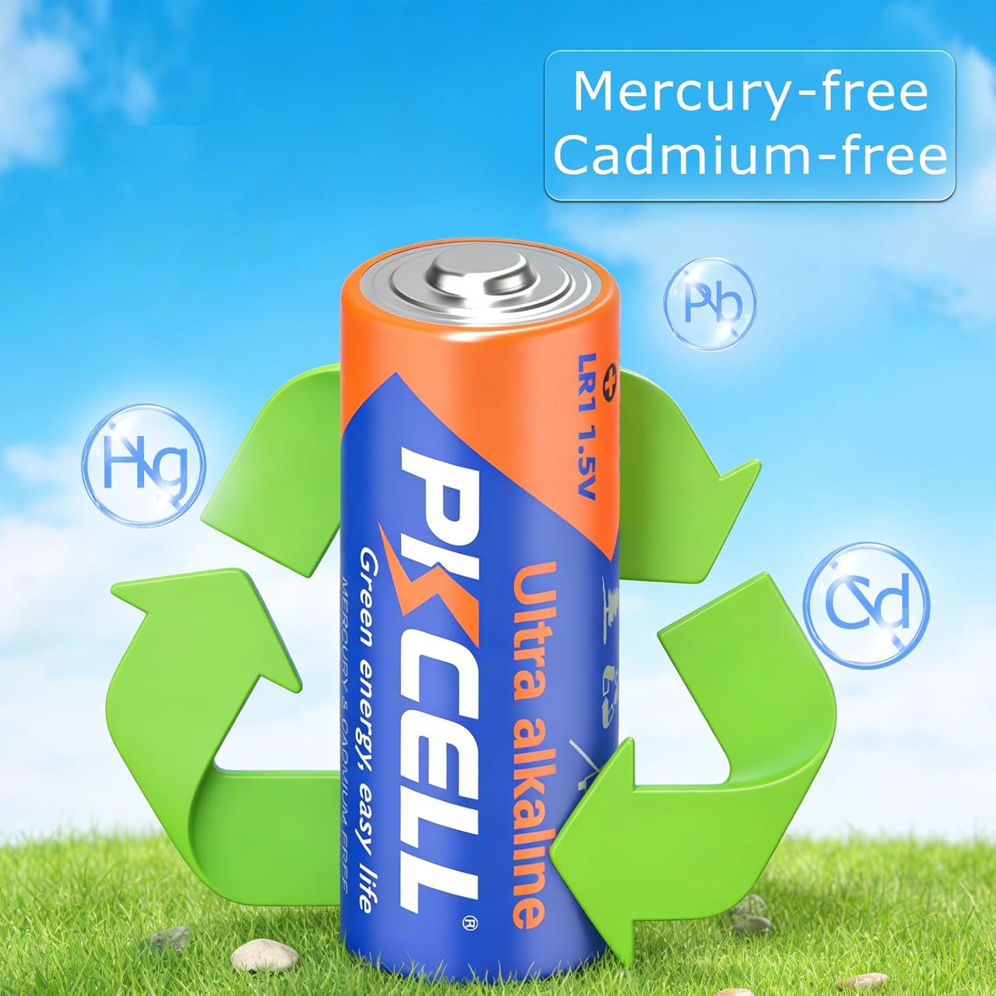 N Size 1.5V Alkaline Batteries, 5 Pack MN9100/E90/LR1 Battery | Compatible with Medical Devices, GPS Trackers, Flashlights, Key Fobs, 10-Year Shelf Life