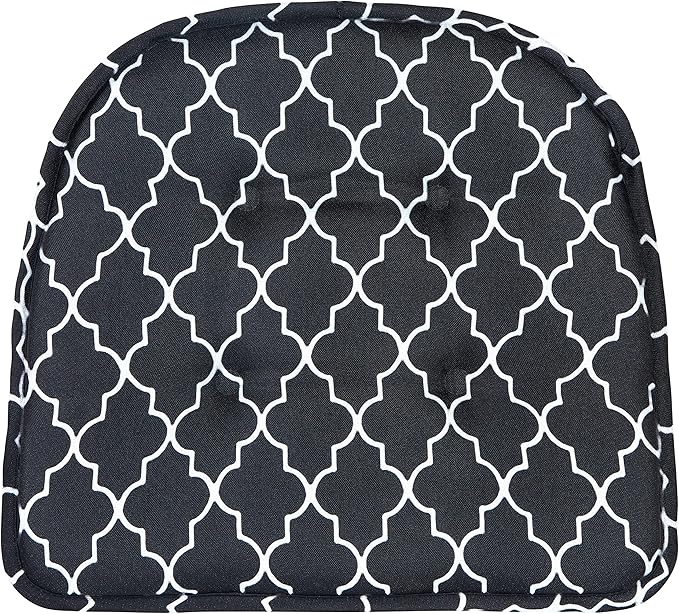 Non-Slip Chair Cushions, Assembled in USA, U-Shaped Skid-Proof Seat Pads for Dining Room, Kitchen, Office, 15"x16"