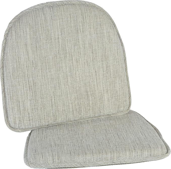 Klear Vu Raindrop The Gripper Non Slip Chair Cushions, Soft & Comfortable Seat Pad, Sitting Pillow for Kitchen, Dining or Office, 2 Count (Pack of 1), Steel Gray