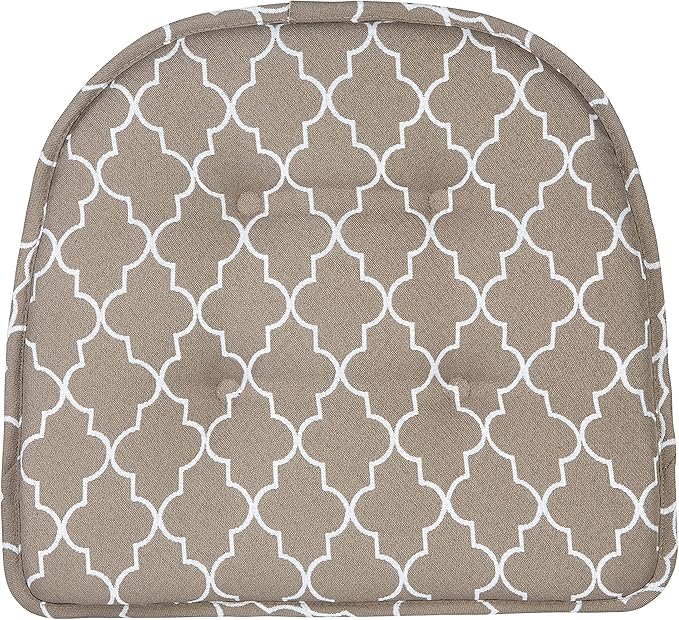 Non-Slip Chair Cushions, Assembled in USA, U-Shaped Skid-Proof Seat Pads for Dining Room, Kitchen, Office, 15"x16"