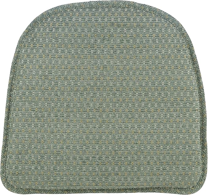 Klear Vu Raindrop, The Gripper Non Slip Chair Cushions, Soft & Comfortable Seat Pad, Sitting Pillow for Kitchen, Dining or Office, 2 Count (Pack of 1), Raindrops Celadon
