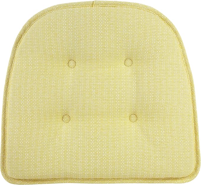 Non-Slip Chair Cushions, Assembled in USA, U-Shaped Skid-Proof Seat Pads for Dining Room, Kitchen, Office, 15"x16"