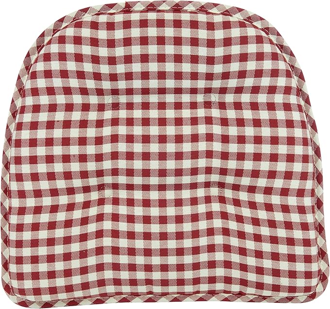 Non-Slip Chair Cushions, Assembled in USA, U-Shaped Skid-Proof Seat Pads for Dining Room, Kitchen, Office, 15"x16"