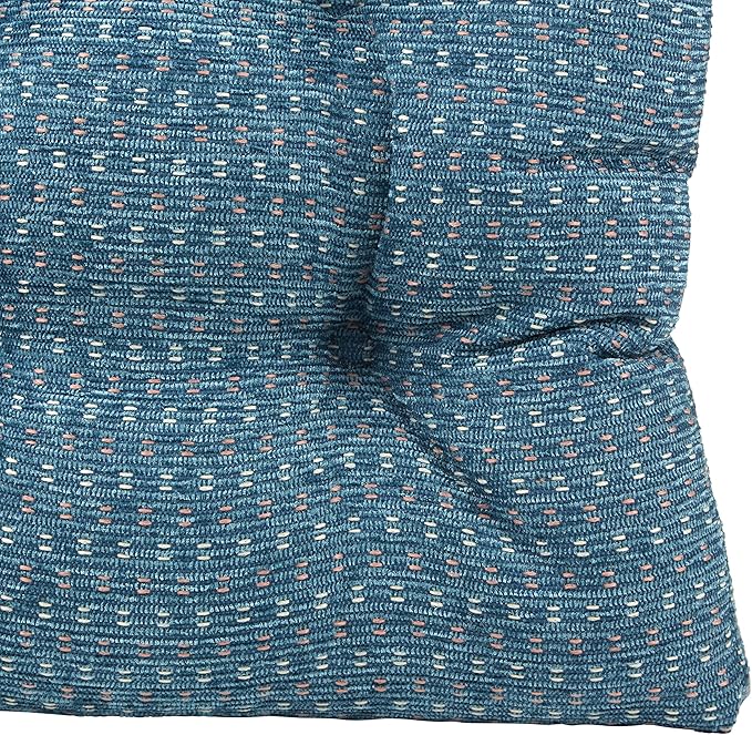 Klear Vu Gripper Overstuffed Universal Non-Slip Dining Chair Cushions for Kitchen Decor or Office Use, U-Shaped Skid-Proof Seat Pad, 15x15 Inches, 4 Count (Pack of 1), Ditzy Dot Wedge Blue