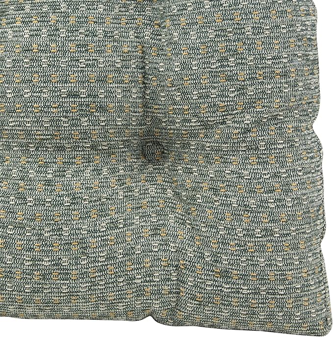 Klear Vu Gripper Overstuffed Universal Non-Slip Dining Chair Cushions for Kitchen Decor or Office Use, U-Shaped Skid-Proof Seat Pad, 15x15 Inches, 2 Count (Pack of 1), Ditzy Dot Celadon Green
