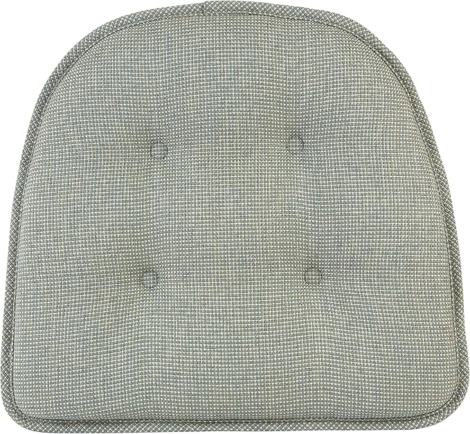 Non-Slip Chair Cushions, Assembled in USA, U-Shaped Skid-Proof Seat Pads for Dining Room, Kitchen, Office, 15"x16"