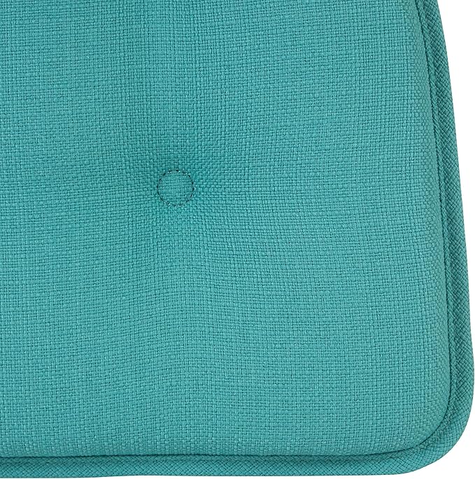 Klear Vu Omega Non-Slip Chair Cushions, Assembled in USA, U-Shaped Skid-Proof Seat Pads for Dining Room, Kitchen, Office, 15"x16" 6 Pack Solid Teal Blue 6 Count