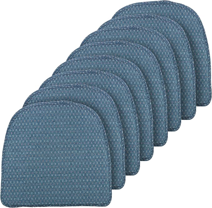 Klear Vu Raindrop The Gripper Non Slip Chair Cushions, Soft & Comfortable Seat Pad, Sitting Pillow for Kitchen, Dining or Office, 8 Count (Pack of 1), Wedge