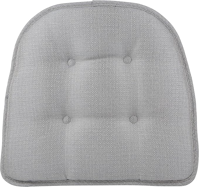 Non-Slip Chair Cushions, Assembled in USA, U-Shaped Skid-Proof Seat Pads for Dining Room, Kitchen, Office, 15"x16"