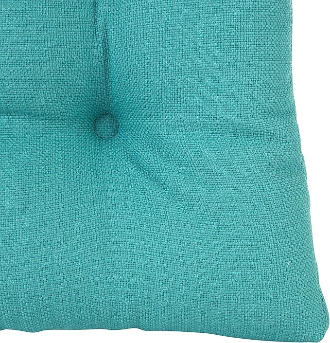 Klear Vu Gripper Overstuffed Universal Non-Slip Dining Chair Cushions for Kitchen Decor or Office Use, U-Shaped Skid-Proof Seat Pad, 15x15 Inches, 4 Count (Pack of 1), Solid Teal Blue
