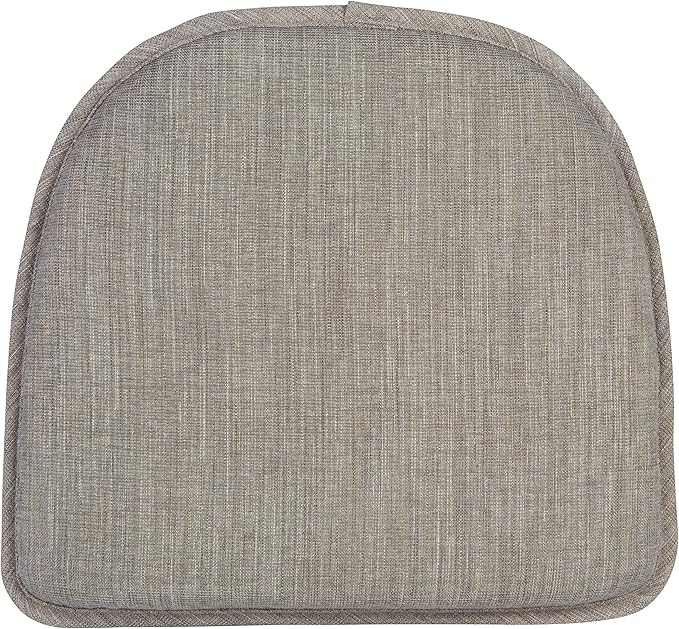 Klear Vu Raindrop The Gripper Non Slip Chair Cushions, Soft & Comfortable Seat Pad, Sitting Pillow for Kitchen, Dining or Office, 4 Count (Pack of 1), Steel Gray