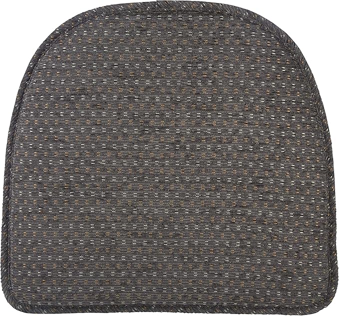 Klear Vu Raindrop The Gripper Non Slip Chair Cushions, Soft & Comfortable Seat Pad, Sitting Pillow for Kitchen, Dining or Office, 4 Count (Pack of 1), 04 Gray