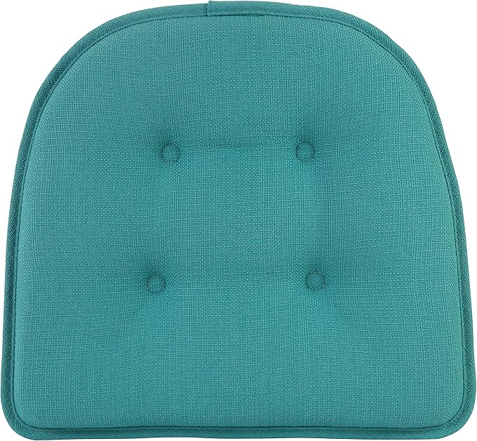 Non-Slip Chair Cushions, Assembled in USA, U-Shaped Skid-Proof Seat Pads for Dining Room, Kitchen, Office, 15"x16"