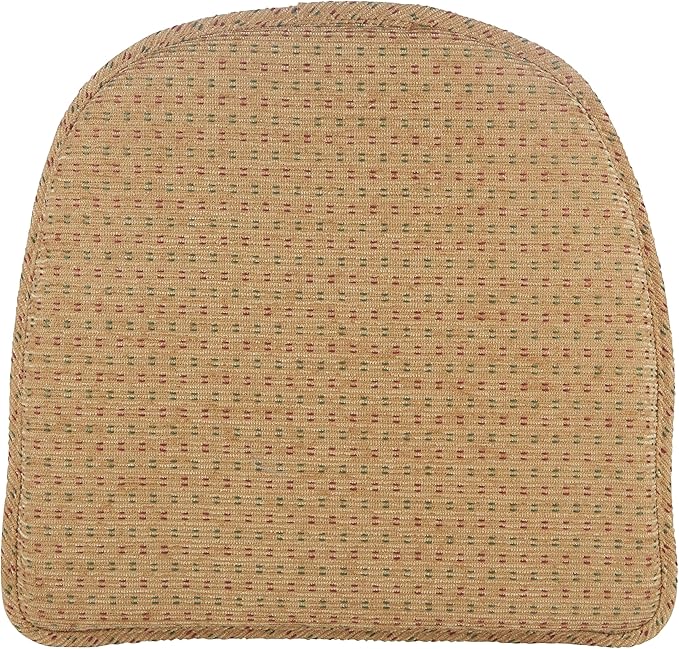 Klear Vu Raindrop The Gripper Non Slip Chair Cushions, Soft & Comfortable Seat Pad, Sitting Pillow for Kitchen, Dining or Office, 4 Count (Pack of 1), Natural