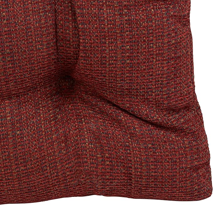 Klear Vu Gripper Overstuffed Universal Non-Slip Dining Chair Cushions for Kitchen Decor or Office Use, U-Shaped Skid-Proof Seat Pad, 15x15 Inches, 8 Count (Pack of 1), Waffle Deep Red