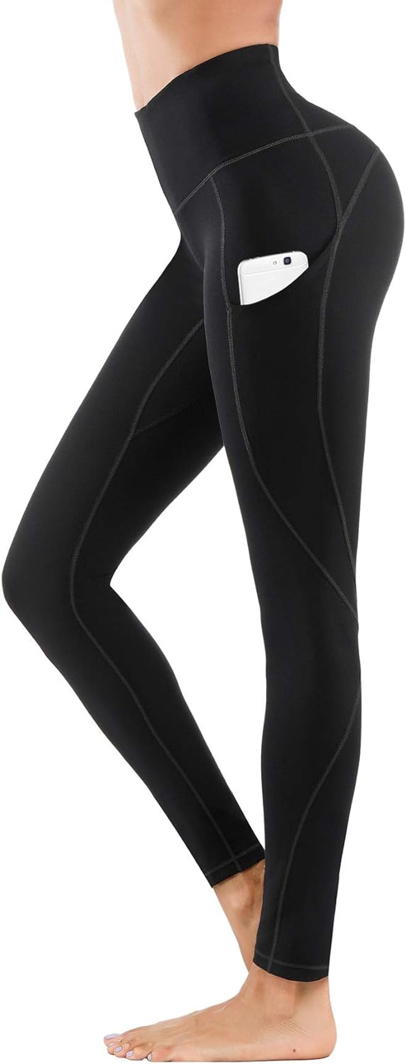 Women High Waist Yoga Pants with Pockets Stretch Soft Leggings | Tummy Control,4 Ways Stretch,Inner Pocket,Daily Wear,Lightweight,Breathable,Self-Cultivation,Casual,Going Out,Gym,Quick-Dry