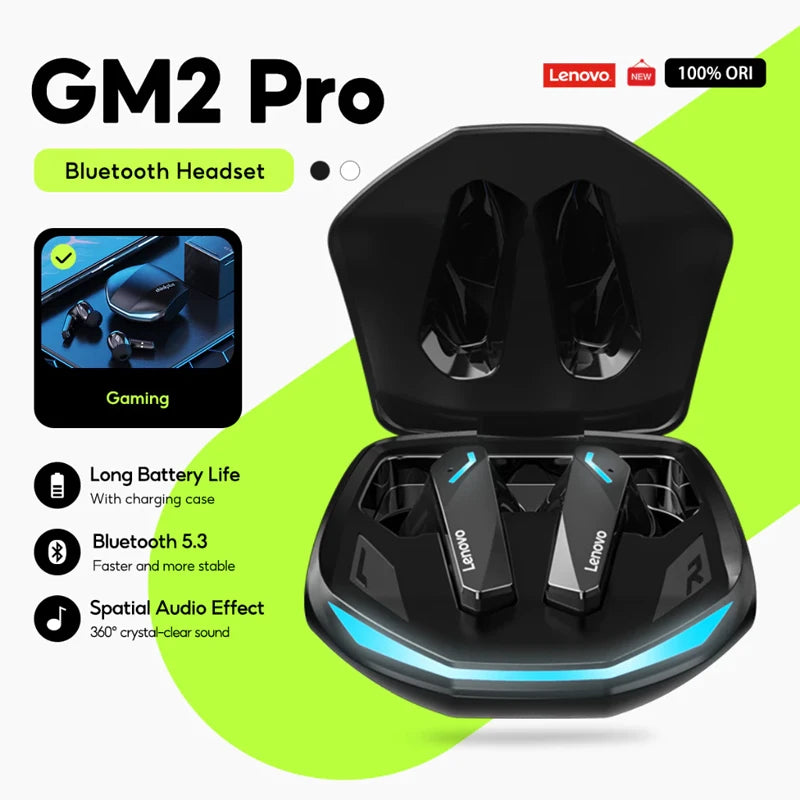 GM2 PRO Bluetooth Headset for Game 5.3 Spoit Headset Dual Mode HD Call Noise Reduction Earbuds with Mic Music Earphories