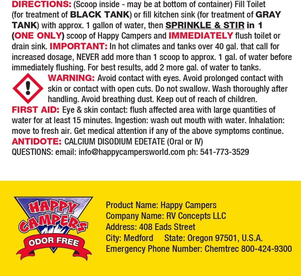 RV Toilet & Holding Tank Treatment – 18 Treatments | Controls Odors, Helps Prevent Clogs, Buildup & Sensor Issues, Black & Gray Tanks, Supports Reliable Dumping