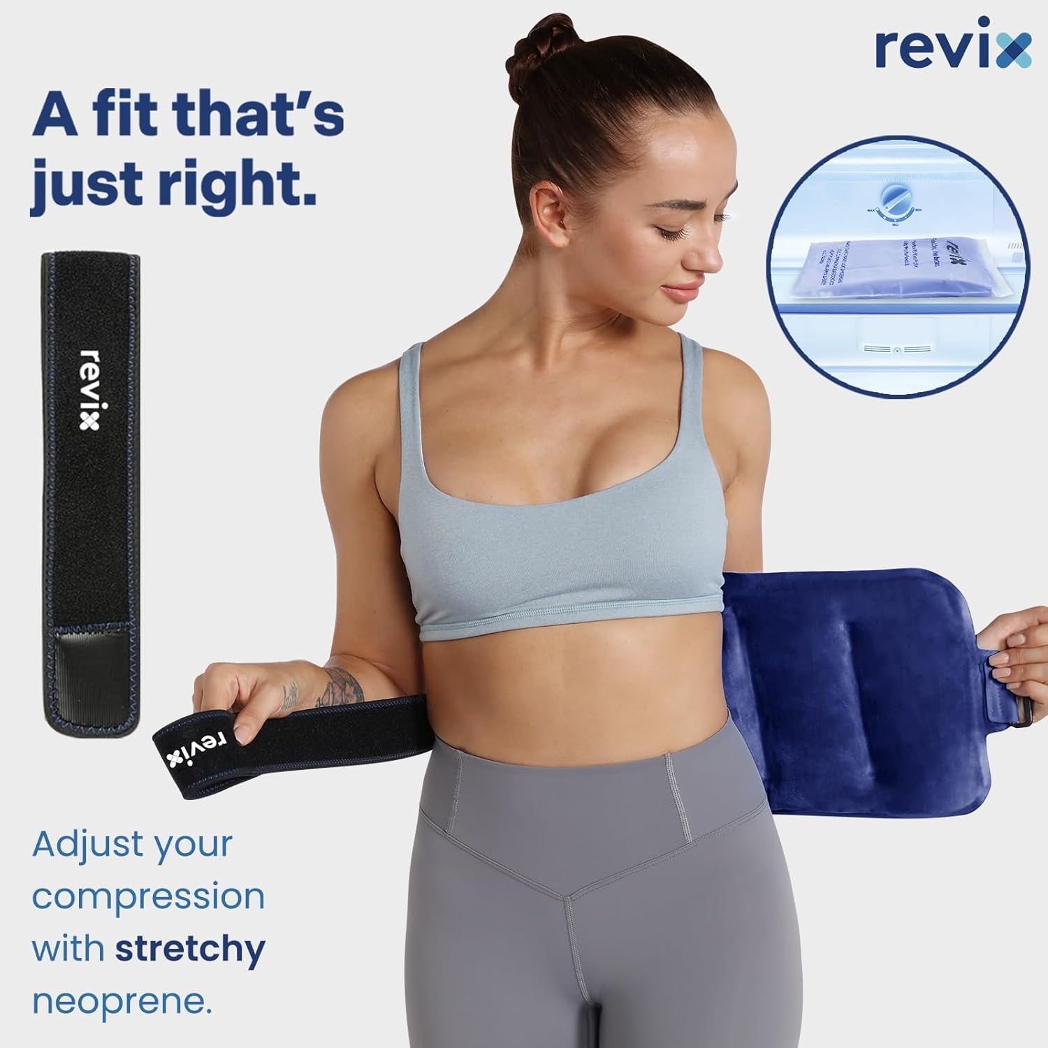 Ice Pack for Injuries Reusable Gel for Lower Back & Shoulder, Navy | 16X9In Full Coverage for Lower Back, Shoulder, Hip & Knee, Cold Compress Therapy, Hands-Free Strap, Long-Lasting Gel