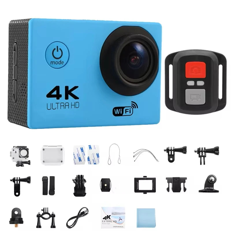 4K Action Camera 1080P/30FPS Wifi 2.0" 170D Underwater Waterproof Helmet Video Recording Camera Sports Cameras Outdoor Mini Cam