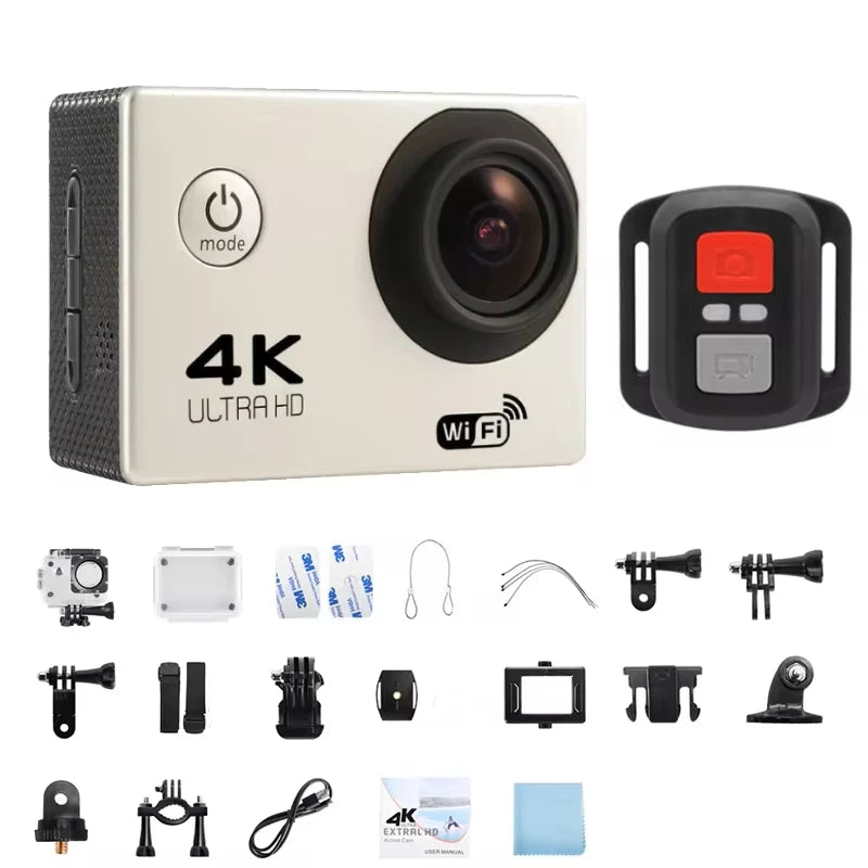 4K Action Camera 1080P/30FPS Wifi 2.0" 170D Underwater Waterproof Helmet Video Recording Camera Sports Cameras Outdoor Mini Cam